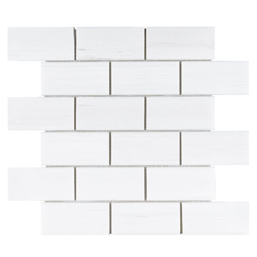 Brick Bianco Dolomite Polished Mosaic thumbnail
