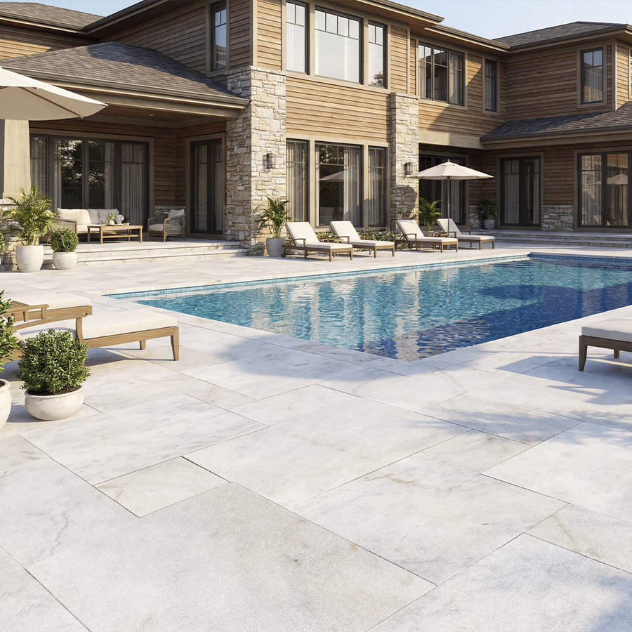 Premium Select FANTASY WHITE Marble Leather PAVER thumbnail