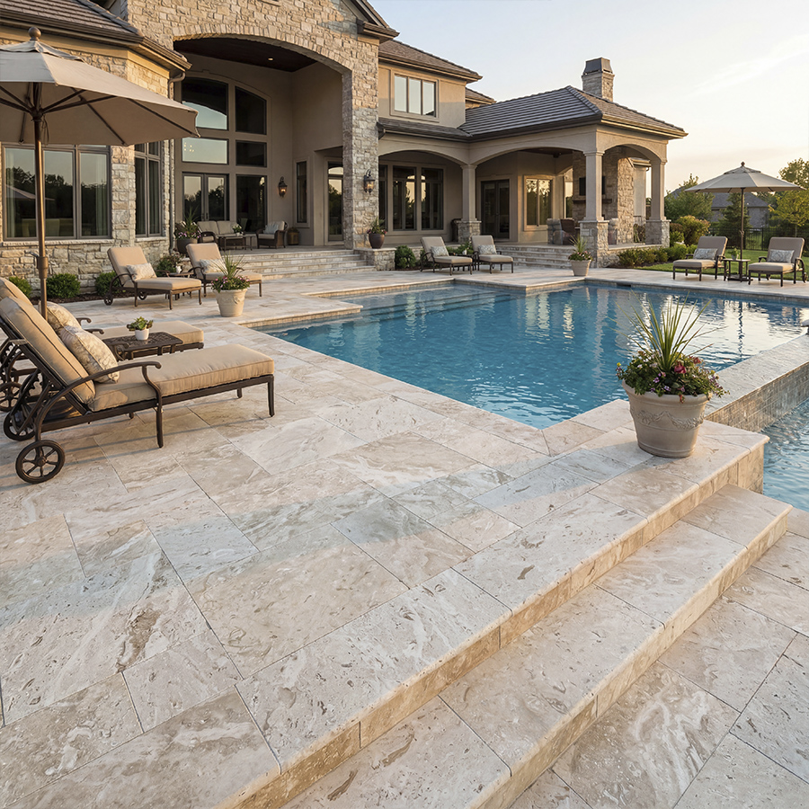 Premium Select SHELL REEF Limestone Brushed/Beveled PAVER thumbnail
